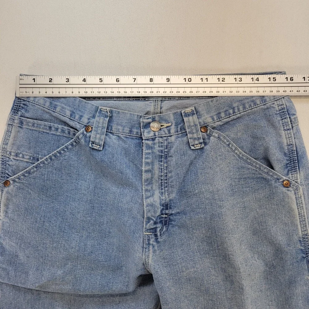 Lee Carpenter Jeans Mens 32x30 Blue Loose Fit Dungarees Workwear Utility